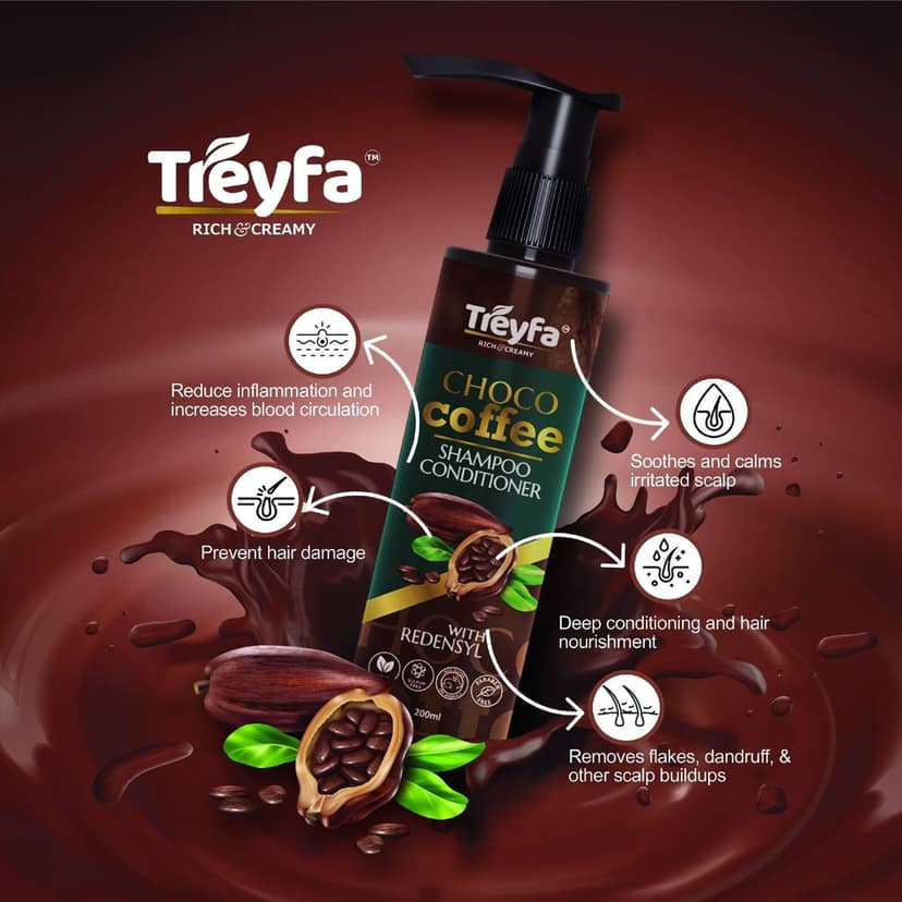 Treyfa chocolate Coffee Shampoo Conditioner view 5