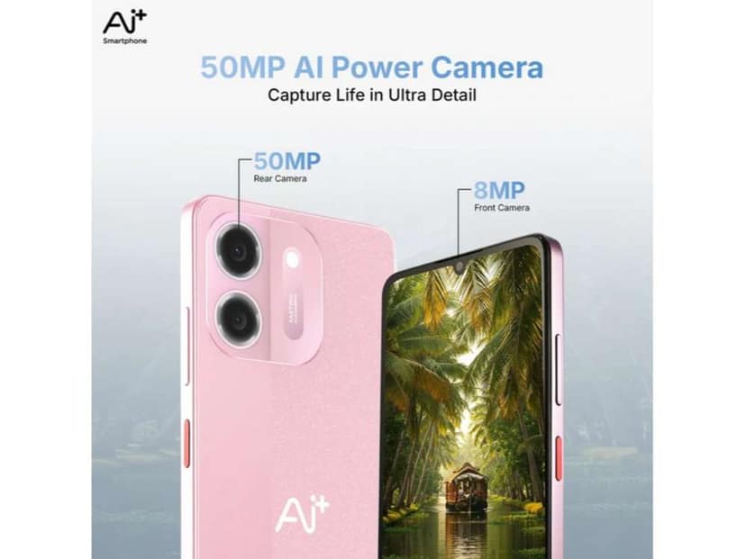 Ai+ Pulse 2 Smartphone, 6GB RAM, 128GB Storage - Pink view 2