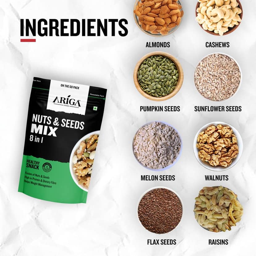 Ariga Foods Nuts & Seeds Mix | 8 in 1 | (200 g) view 4
