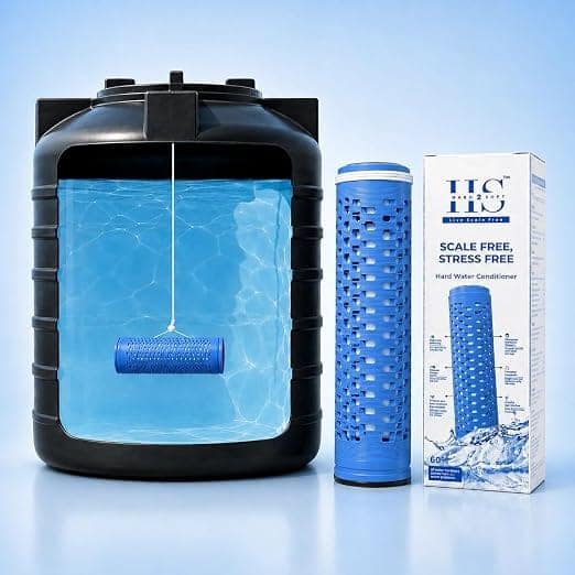 Water Conditioner for Whole House Protection | 1500 Ltr Tank Capacity | Fix Hard Water Without Salt or Electricity | Reduces Hair Fall, Skin Dryness & Limescale | DIY Installation