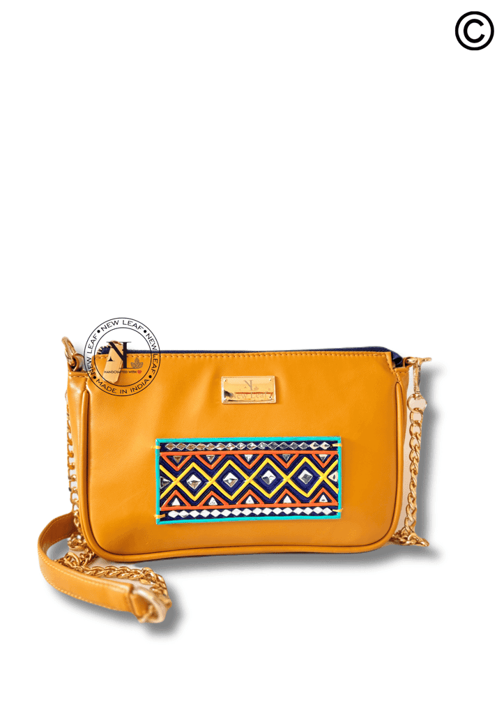 Boho Soul Lippan Art Handcrafted Baguette Bag/Sling view 5