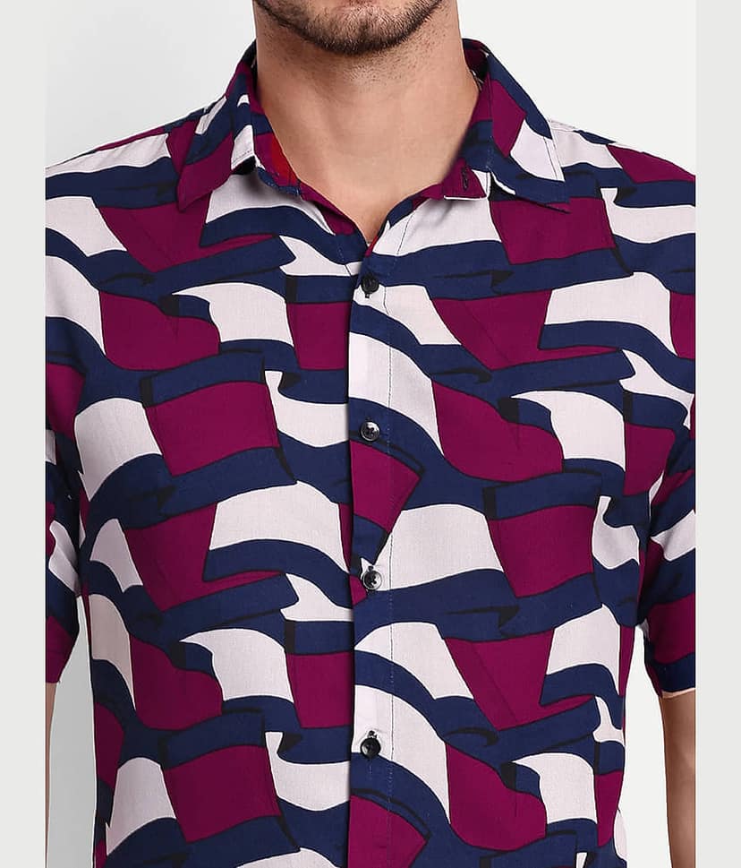 TrendiVastra - Purple Viscose Regular Fit Men's Casual Shirt ( Pack of 1 ) view 2