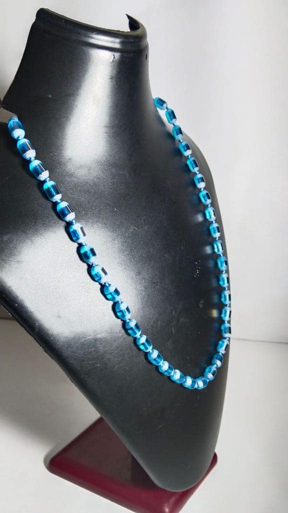 Blue Beaded Necklace view 3