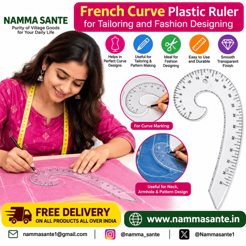 French Curve Plastic Ruler for Tailoring and Fashion Designing view 3