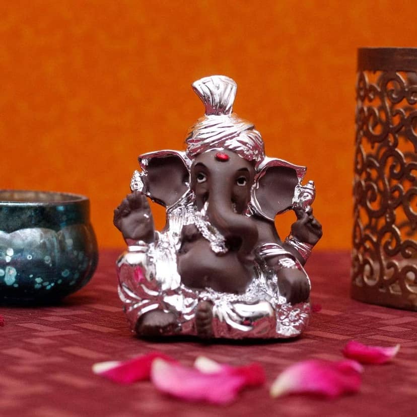 Craftlayout Resin Ganesha Idol For Car Dashboard 3 Inch
