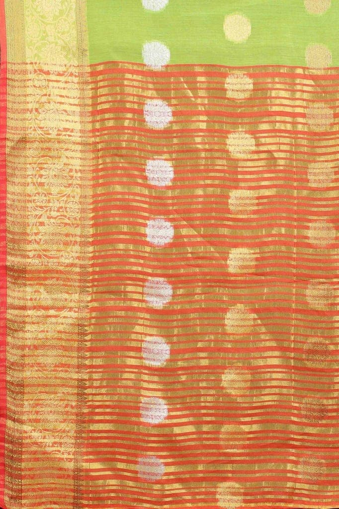Women's Pure Cotton Woven Saree With Unstiched Blouse Piece view 6