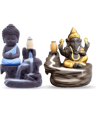 Khushi Enterprises Smoke Backflow Showpiece 10 cm - Pack of 2