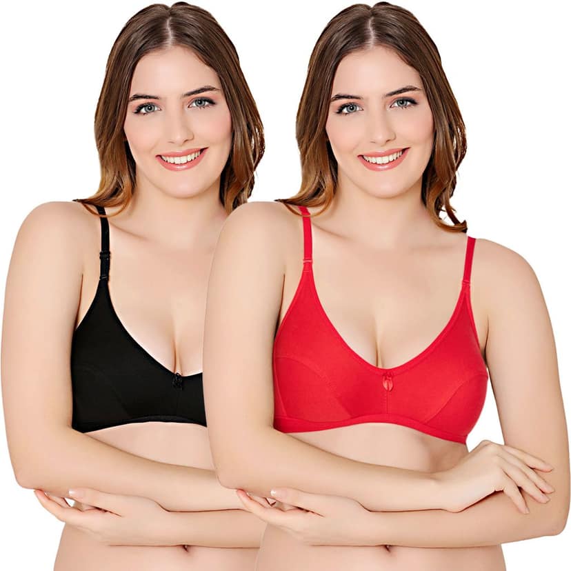 Bodycare polycotton wirefree convertible straps comfortable non padded bra-1531BB