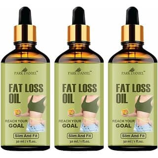PARK DANIEL Premium Fat Loss Oil - A belly fat reduce oil/ weight loss massage oil/ fat burner oil for women/ slimming oil Combo Pack Of 3, 30ml (90ml) (90 ml)