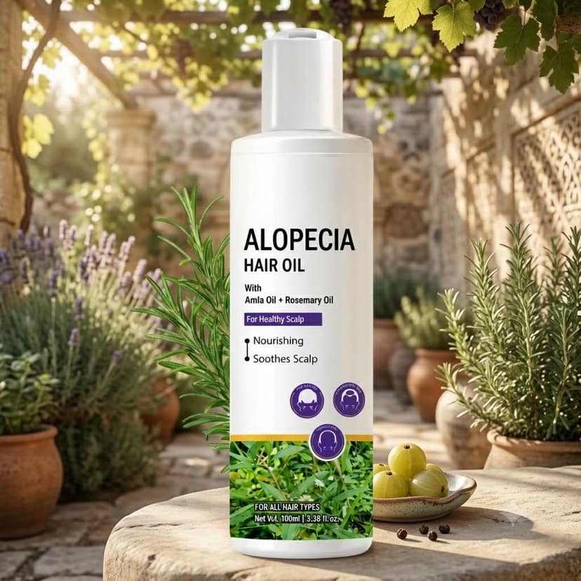 Ayurvedic Hair Regrowth Dual Pack | Alopecia Rosemary Hair Oil & 10 Days Herbal Hair Oil with 76 Herbs for Anti-Hair Fall, Scalp Care & Hair Growth (100ml Each) Pack of 2 view 9