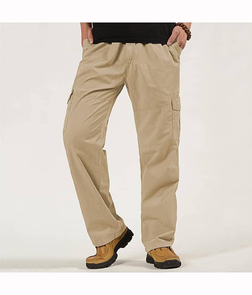 MULTIWA Beige Cotton Blend Men's Trackpants ( Pack of 1 ) view 2