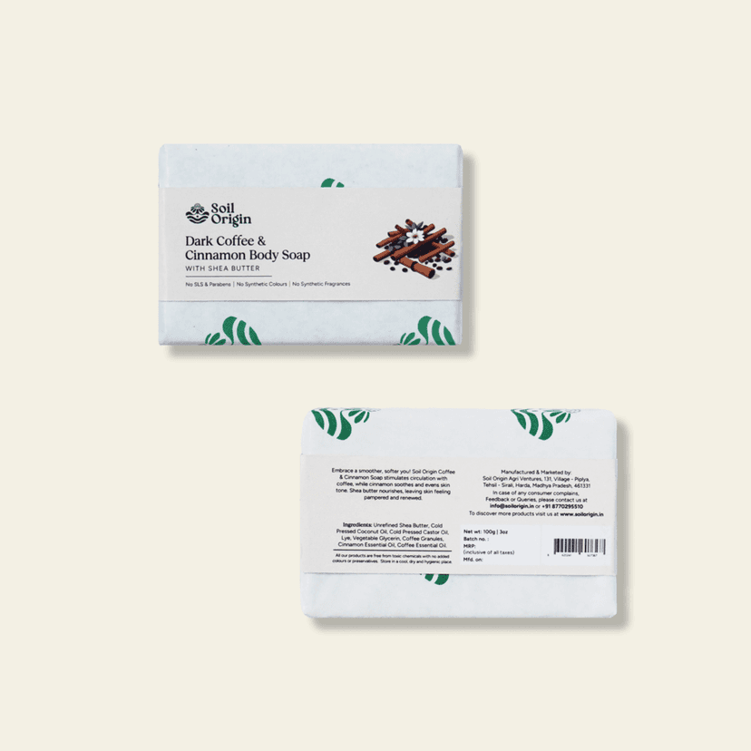 Handmade Body Soap Combo - Green French Clay, Charcoal Lemongrass, Coffee Cinnamon (pack of 2) view 4
