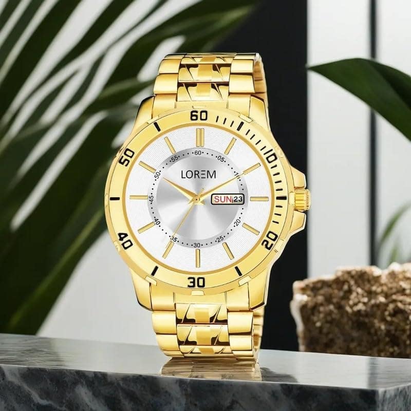 LOREM Everyday Elegance Black Day-Date Function Casual Analog Watch for Men-UF view 2