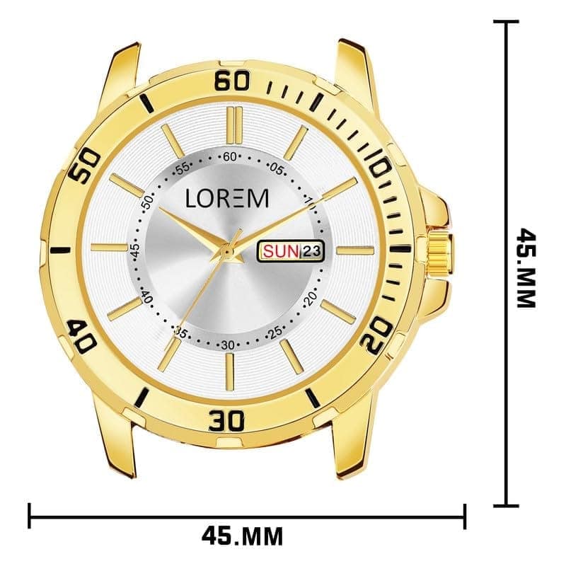 LOREM Everyday Elegance Black Day-Date Function Casual Analog Watch for Men-UF view 5