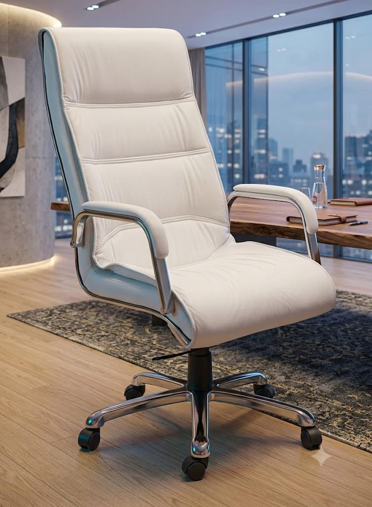 Kantva Premium High Back Executive Office Chair with Wheels and Cushioned Seat view 3
