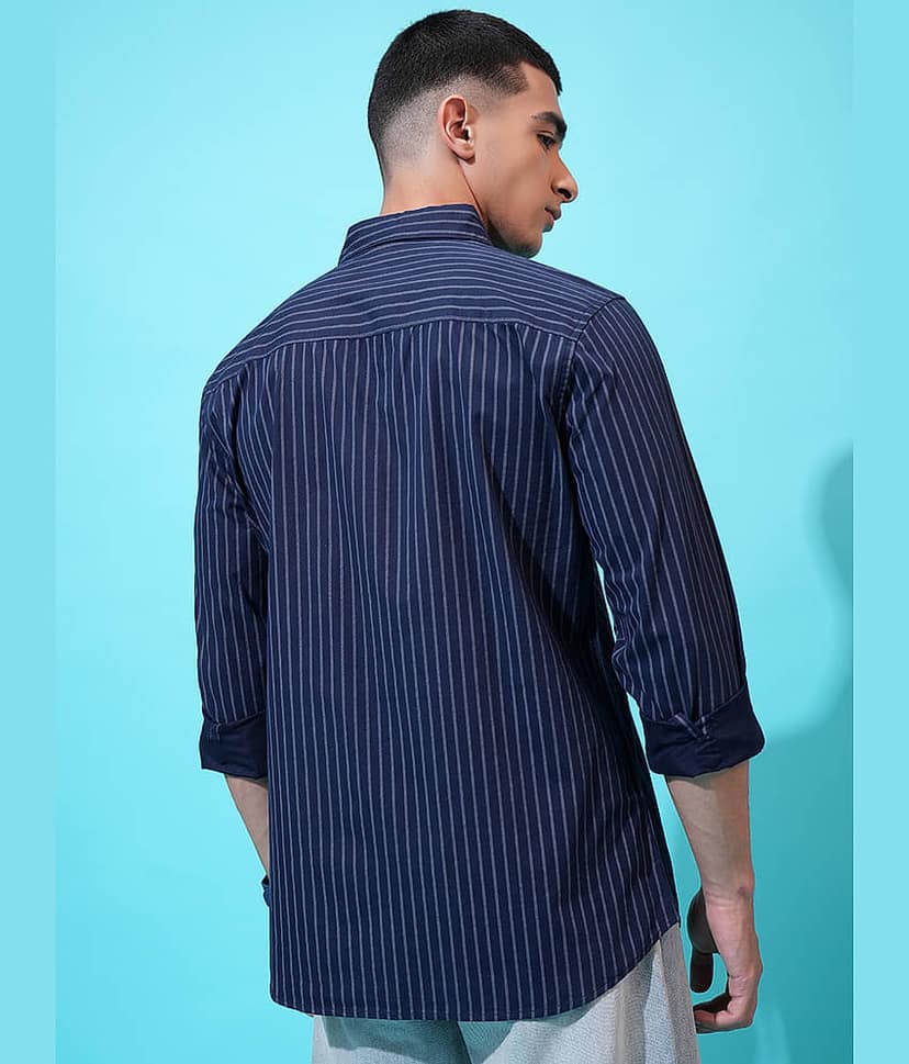Highlander 100% Cotton Slim Fit Printed Full Sleeves Men's Casual Shirt - Grey ( Pack of 1 ) view 3