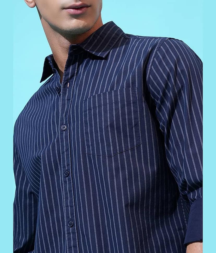 Highlander 100% Cotton Slim Fit Printed Full Sleeves Men's Casual Shirt - Grey ( Pack of 1 ) view 5