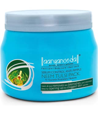 Aaryanveda Neem Tulsi Face Pack, Fights Acne, Dark Spot, Reduces Oiliness & Acne Prone Skin 400g