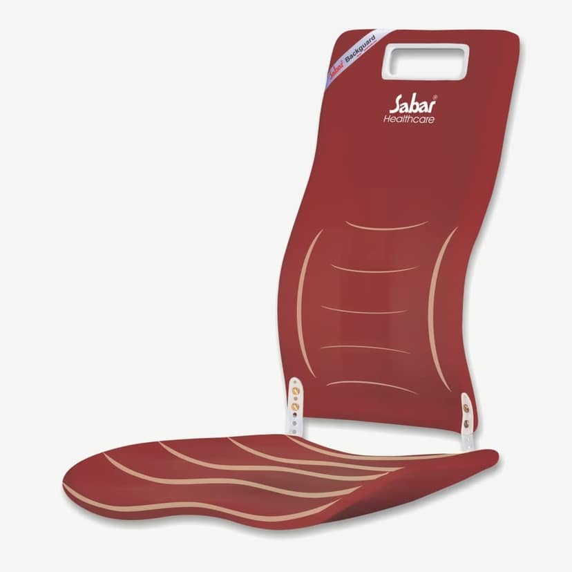 Sabar Orthopaedic Lumbar Back Support Add-on for Office Chair & Car Seat BACKGUARD 3090 XC | Adjustable Backrest with Pelvic Stabilization (Maroon)