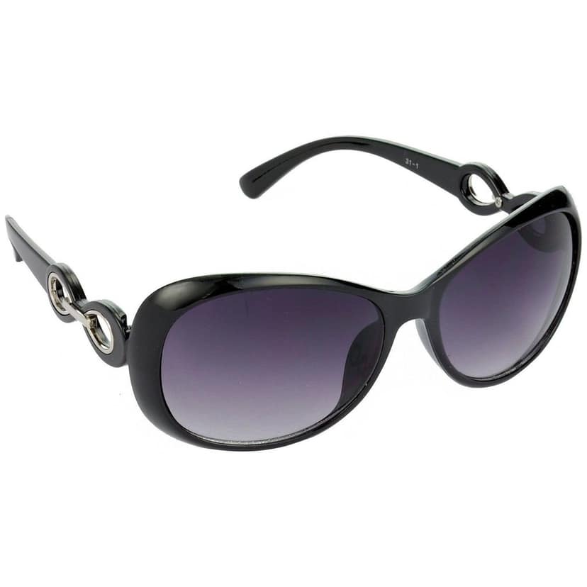 HRINKAR Queen Bee Over-sized Grey Lens & Black Frame Sunglasses for Women - HRS71