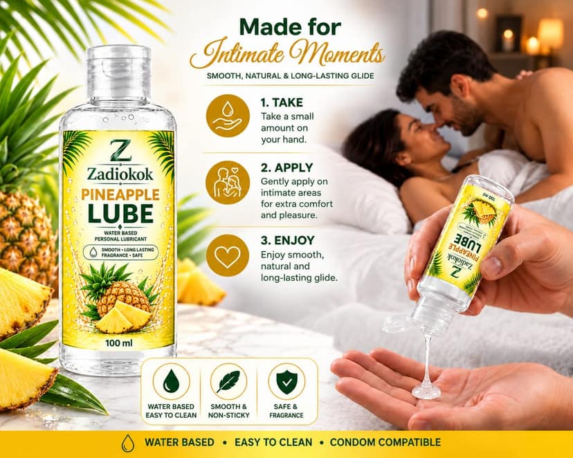 ZADIOKOK 5 Inch Extra Dotted Crystal Condom Reusable Condom with 100 ml Pineapple Lube Combo view 9