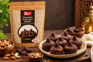 Premium Chocolate Dry Fruit Modak Made with Rich Chocolate and Assorted Dry Fruits 250 g