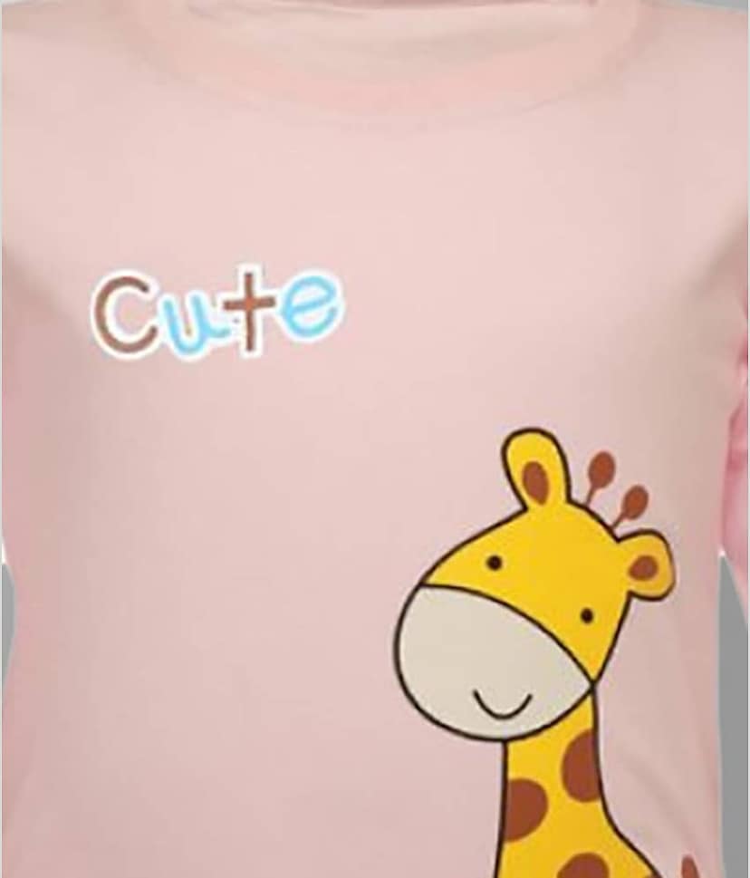 CATCUB Pack of 1 Boys Cotton Blend T-Shirt & Pants Set ( Pink ) view 2