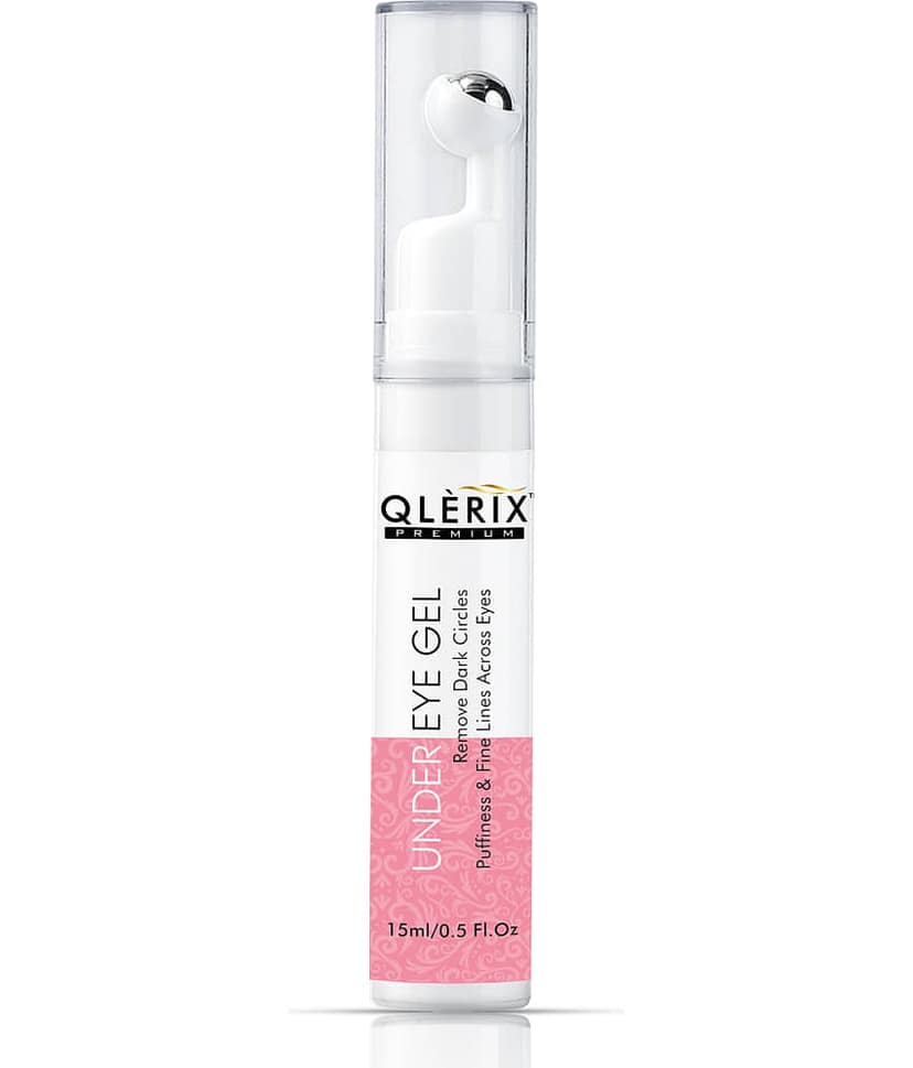 QLERIX Premium Natural Under EYE Gel Cream with Massage Roller Which Reduce Dark Eye Roller 15 mL