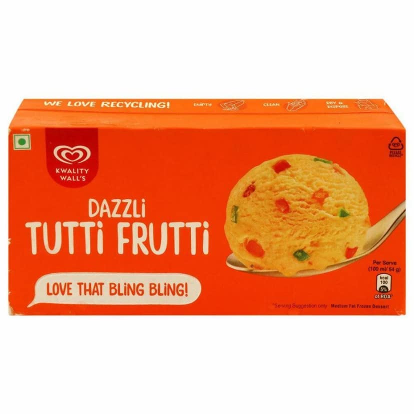 Kwality Walls Tutti Frutti Family Pack Ice Cream 700 Ml