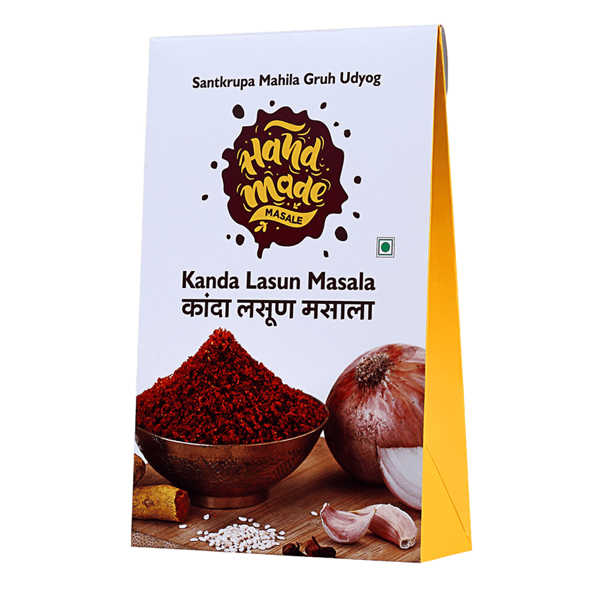 Handmade Masale Onion Garlic Masala / Kanda Lasun Masala Powder for Cooking - 100% Natural and Authentic Indian Spices view 3