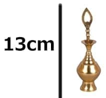 Brass surmedani with surma use in eye's makeup view 3