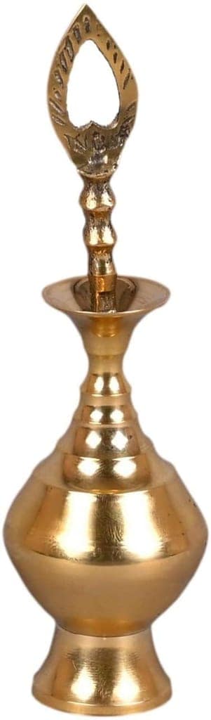 Brass surmedani with surma use in eye's makeup view 4