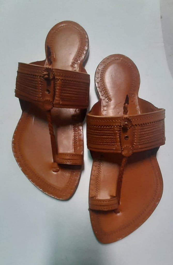 Kolhapuri Plain Leather Chappal for Men
