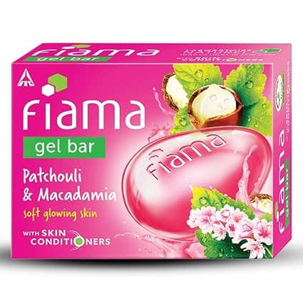 Fiama Patchouli & Macadamia Gel Bar - Makes Soft Glowing Skin, With Skin Conditioner, 125 g
