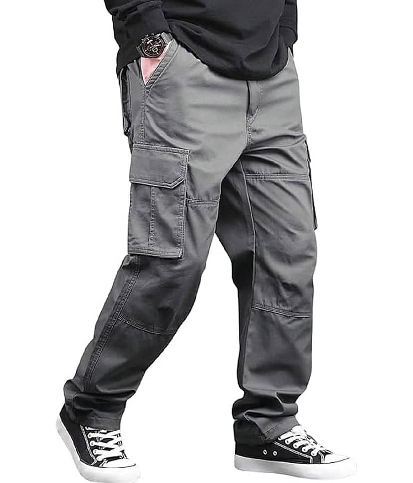 DWIDEN Loose Men's Cargos - Dark Grey ( Pack of 1 )