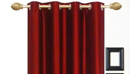 Door Curtain 7 Feet Pack of 2 Maroon view 2