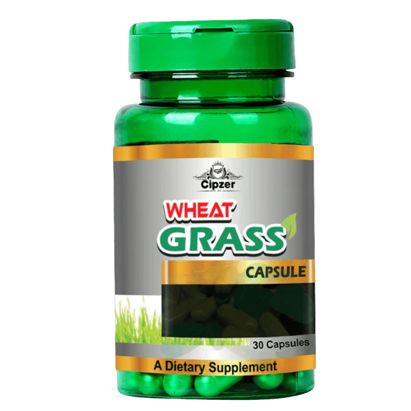 Cipzer Wheat Grass (30 Capsules): Detoxify, Alkalize & Boost Immunity Powerhouse