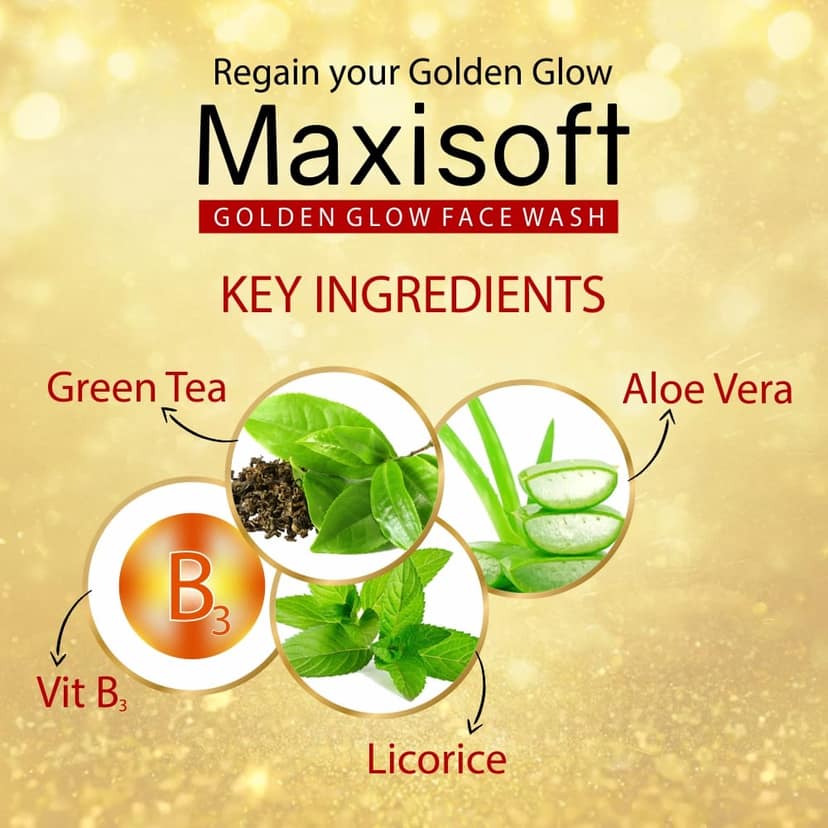 Maxisoft Golden Glow Face Wash 100 ml view 6