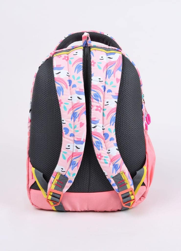 PB Pearlbags Tulip 12L Printed Backpack , 3 Compartments, Bottle Holder, Organizer, Premium Fabric, Water Resistant Anti Theft , School Bag for Boys and Girls view 3