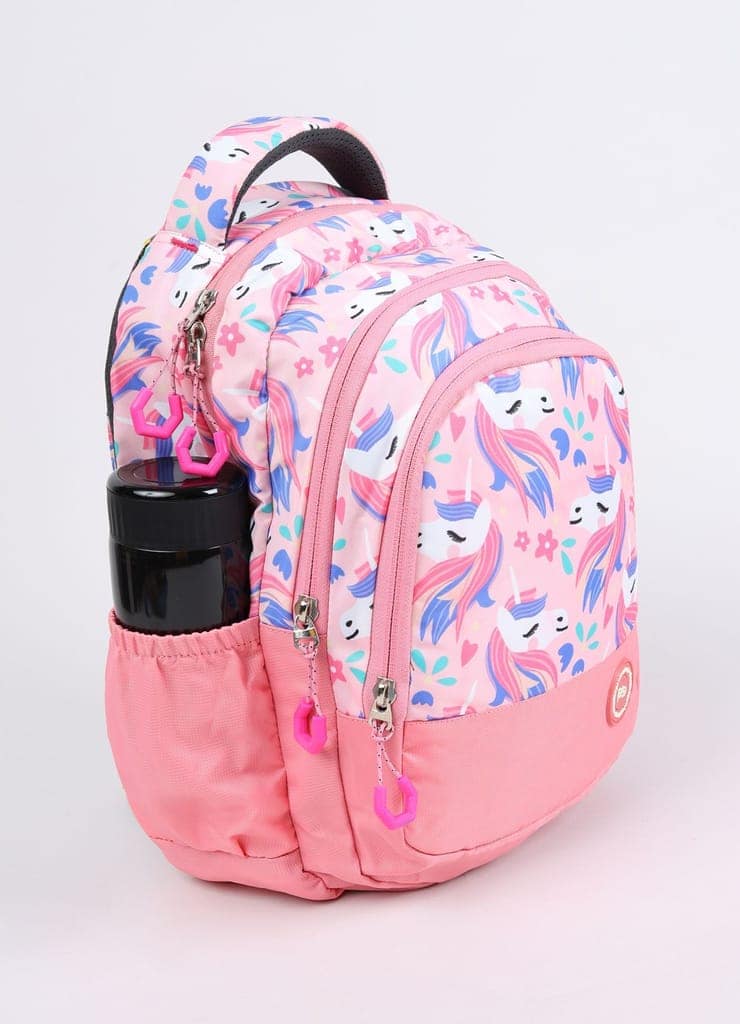 PB Pearlbags Tulip 12L Printed Backpack , 3 Compartments, Bottle Holder, Organizer, Premium Fabric, Water Resistant Anti Theft , School Bag for Boys and Girls view 5