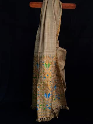 Muga & silk saree