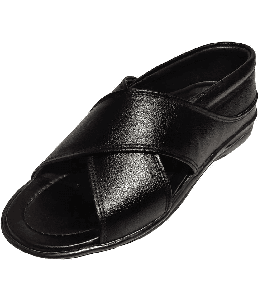 RAGE GAZE - Black Men's Sandals