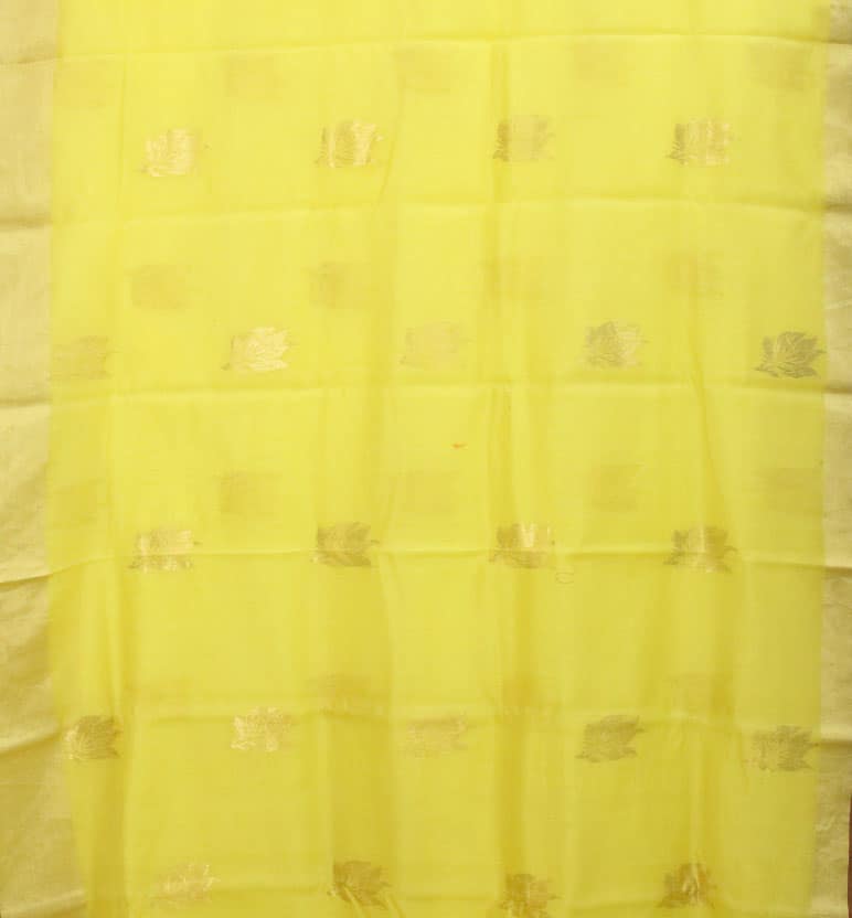 Handloom Chanderi Silk By Mercerized Cotton Saree view 3