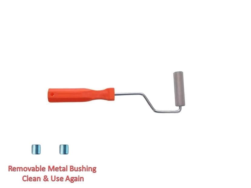MD Fiberglass Roller Tool, Aluminum Alloy FRP Bubble Paddle Laminating Roller for FRP Resin Work (21 x 50 mm) view 3