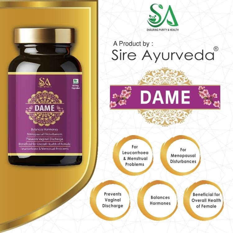 DAME( Women ayurvedic herbs, Shatavari, Ashwagandha, Ashoka, Lodhra, Babool) view 3
