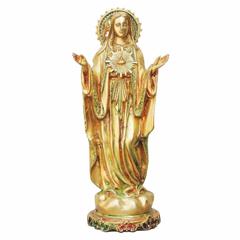 Brass Showpiece Standing Merry Coloured Statue - Devotional Christian Home Decor Item, Height : 16 Inch (BSMAS940 A) view 2