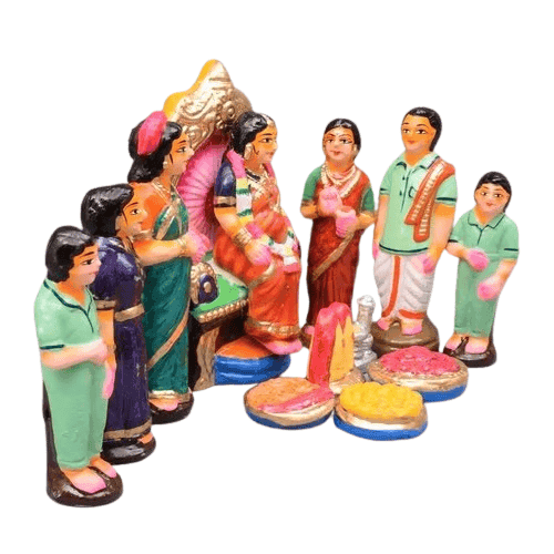 kondaplli wooden sare set -- home decorative & gift item
