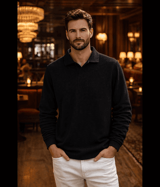 RodZen Men Polyester Regular Fit Popcorn Textured Polo T Shirt ( Ecru White )