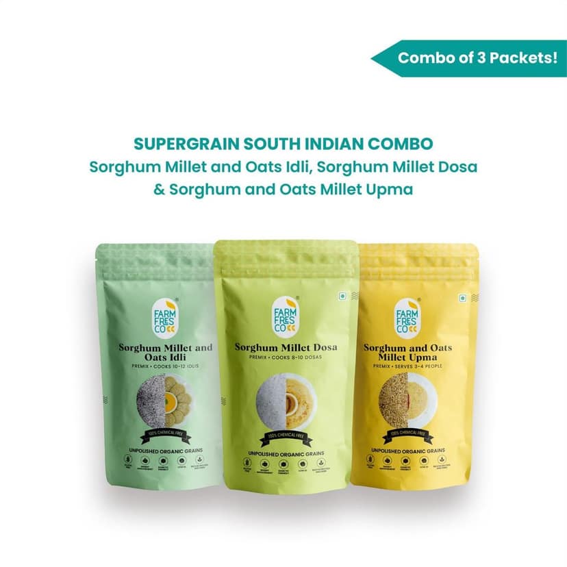 FarmFresco Supergrain South Indian Combo (3 x 165g)