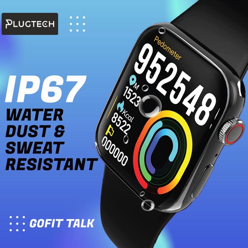 Plugtech GoFit Talk 1.85" Bluetooth Calling Smart Watch view 4